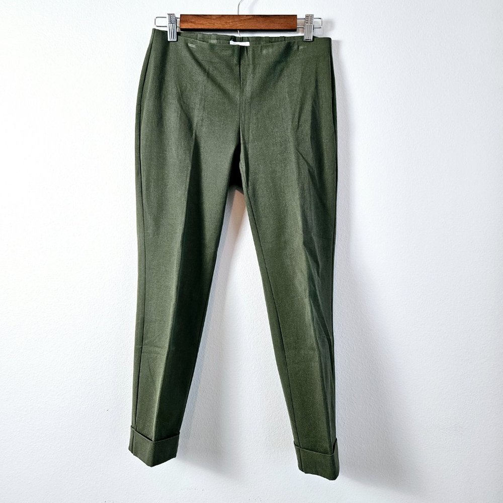 J Jill Premium Bi-Stretch Ankle Pants, Olive, Size 2P